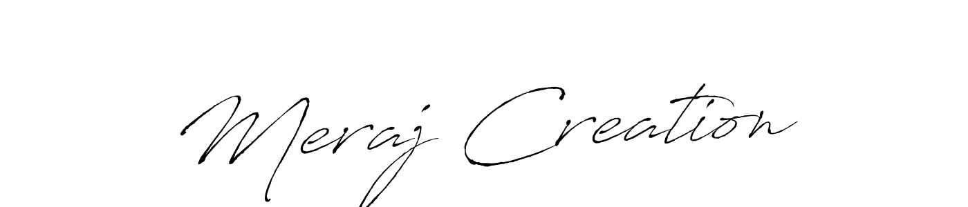 Similarly Antro_Vectra is the best handwritten signature design. Signature creator online .You can use it as an online autograph creator for name Meraj Creation. Meraj Creation signature style 6 images and pictures png