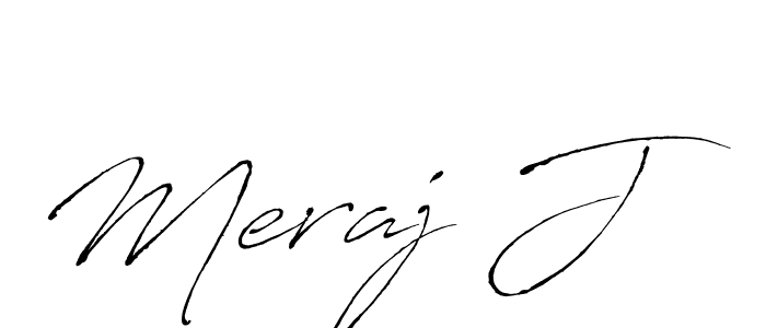 How to make Meraj J signature? Antro_Vectra is a professional autograph style. Create handwritten signature for Meraj J name. Meraj J signature style 6 images and pictures png