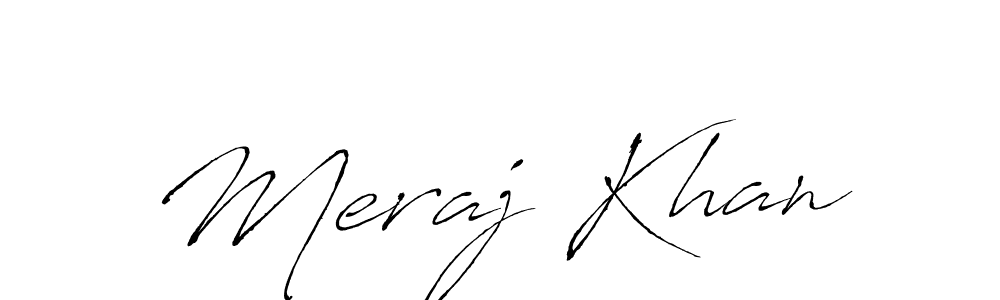 Meraj Khan stylish signature style. Best Handwritten Sign (Antro_Vectra) for my name. Handwritten Signature Collection Ideas for my name Meraj Khan. Meraj Khan signature style 6 images and pictures png