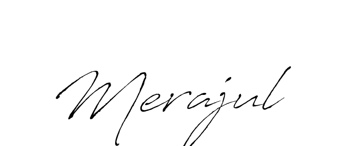 if you are searching for the best signature style for your name Merajul. so please give up your signature search. here we have designed multiple signature styles  using Antro_Vectra. Merajul signature style 6 images and pictures png