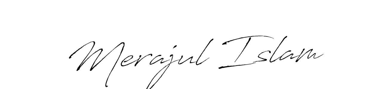 Design your own signature with our free online signature maker. With this signature software, you can create a handwritten (Antro_Vectra) signature for name Merajul Islam. Merajul Islam signature style 6 images and pictures png