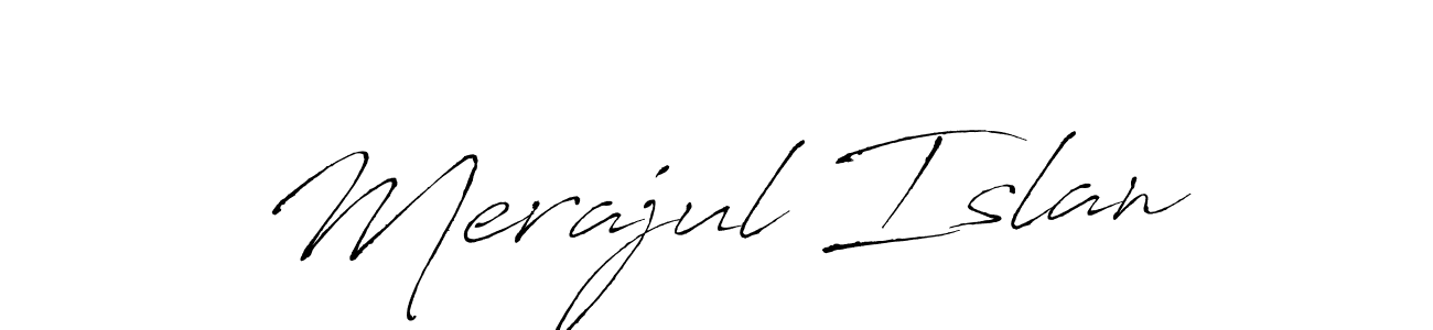 This is the best signature style for the Merajul Islan name. Also you like these signature font (Antro_Vectra). Mix name signature. Merajul Islan signature style 6 images and pictures png
