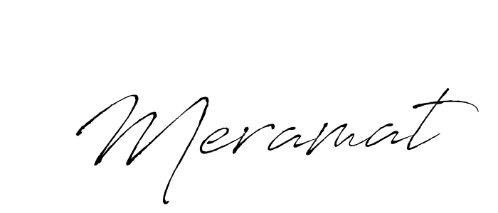 Design your own signature with our free online signature maker. With this signature software, you can create a handwritten (Antro_Vectra) signature for name Meramat. Meramat signature style 6 images and pictures png