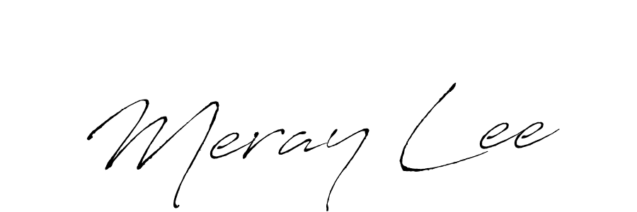 Make a beautiful signature design for name Meray Lee. With this signature (Antro_Vectra) style, you can create a handwritten signature for free. Meray Lee signature style 6 images and pictures png