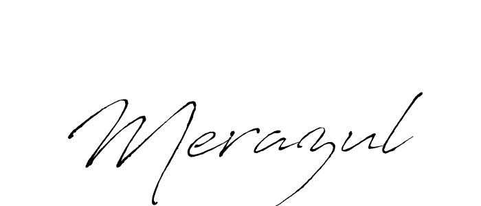Create a beautiful signature design for name Merazul. With this signature (Antro_Vectra) fonts, you can make a handwritten signature for free. Merazul signature style 6 images and pictures png