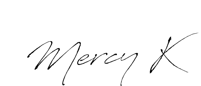 Design your own signature with our free online signature maker. With this signature software, you can create a handwritten (Antro_Vectra) signature for name Mercy K. Mercy K signature style 6 images and pictures png
