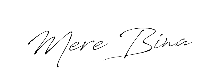 How to make Mere Bina name signature. Use Antro_Vectra style for creating short signs online. This is the latest handwritten sign. Mere Bina signature style 6 images and pictures png