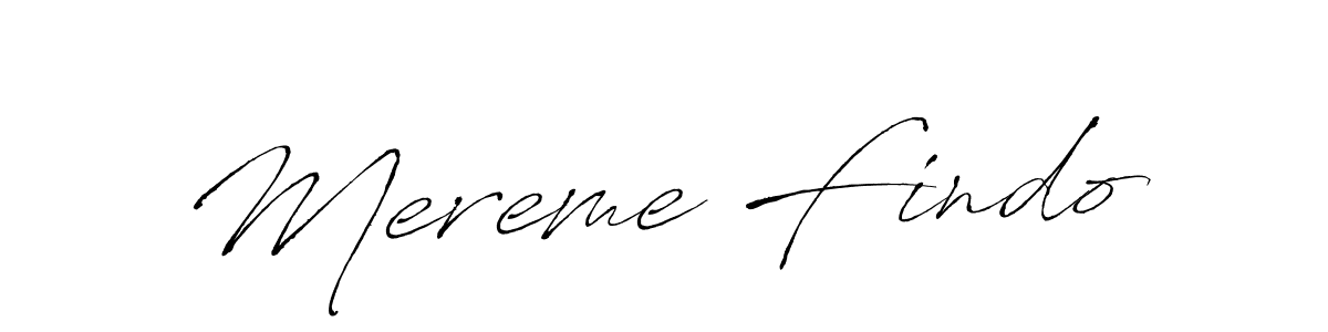 Mereme Findo stylish signature style. Best Handwritten Sign (Antro_Vectra) for my name. Handwritten Signature Collection Ideas for my name Mereme Findo. Mereme Findo signature style 6 images and pictures png