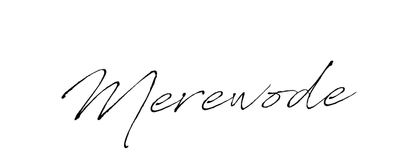 Design your own signature with our free online signature maker. With this signature software, you can create a handwritten (Antro_Vectra) signature for name Merewode. Merewode signature style 6 images and pictures png