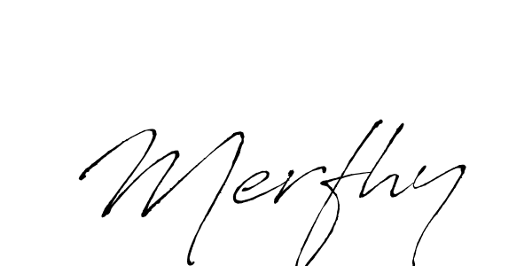 How to make Merfhy signature? Antro_Vectra is a professional autograph style. Create handwritten signature for Merfhy name. Merfhy signature style 6 images and pictures png