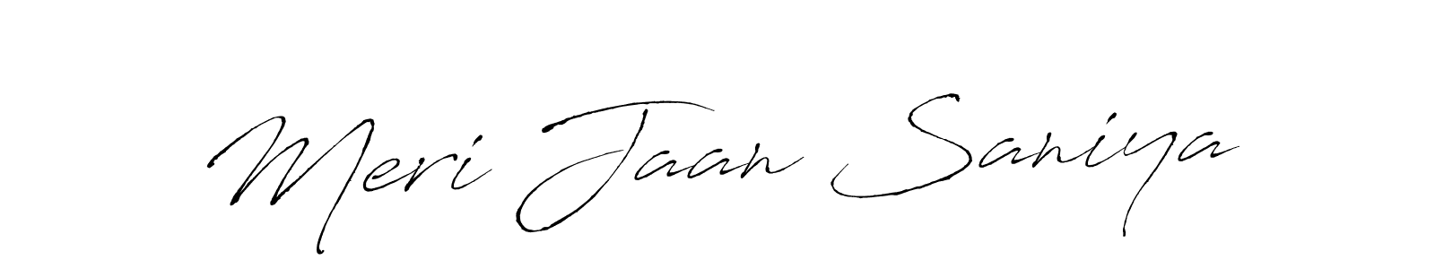 Make a beautiful signature design for name Meri Jaan Saniya. With this signature (Antro_Vectra) style, you can create a handwritten signature for free. Meri Jaan Saniya signature style 6 images and pictures png