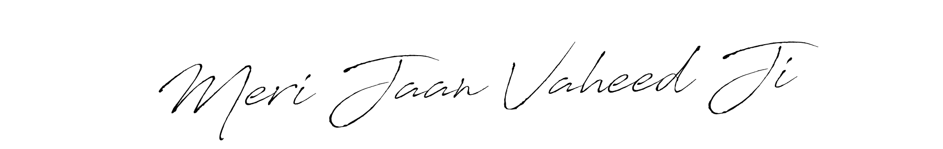 Antro_Vectra is a professional signature style that is perfect for those who want to add a touch of class to their signature. It is also a great choice for those who want to make their signature more unique. Get Meri Jaan Vaheed Ji name to fancy signature for free. Meri Jaan Vaheed Ji signature style 6 images and pictures png