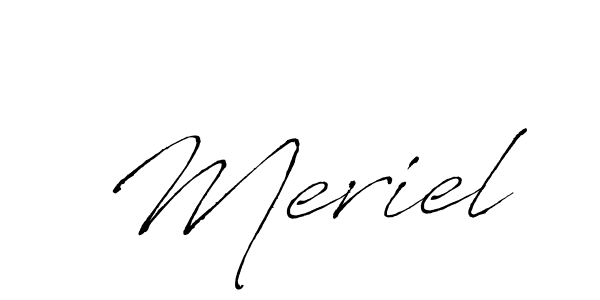 You should practise on your own different ways (Antro_Vectra) to write your name (Meriel) in signature. don't let someone else do it for you. Meriel signature style 6 images and pictures png