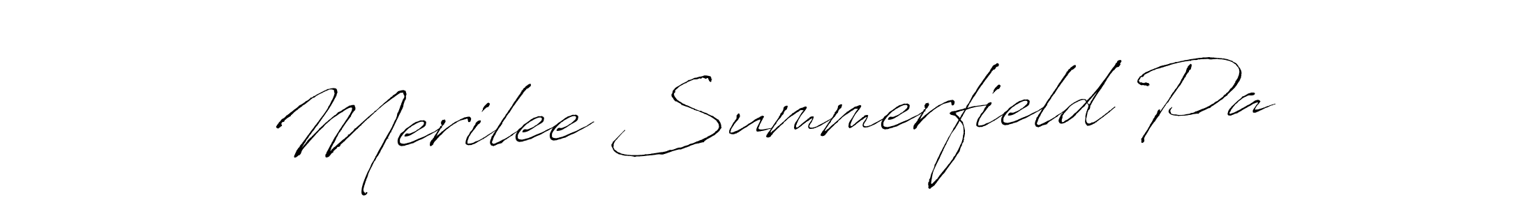 Make a beautiful signature design for name Merilee Summerfield Pa. With this signature (Antro_Vectra) style, you can create a handwritten signature for free. Merilee Summerfield Pa signature style 6 images and pictures png