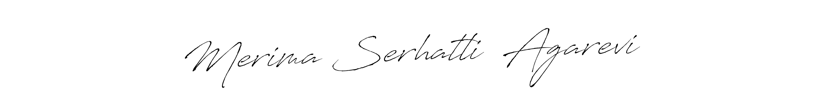 How to make Merima Serhatlić Agarević name signature. Use Antro_Vectra style for creating short signs online. This is the latest handwritten sign. Merima Serhatlić Agarević signature style 6 images and pictures png