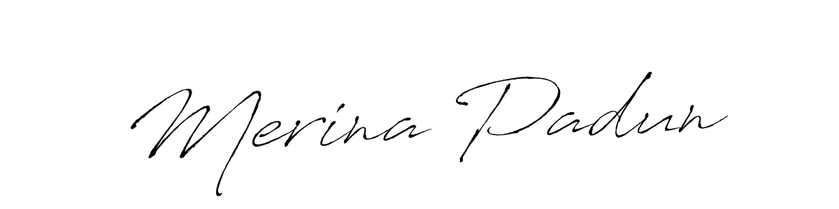 Create a beautiful signature design for name Merina Padun. With this signature (Antro_Vectra) fonts, you can make a handwritten signature for free. Merina Padun signature style 6 images and pictures png