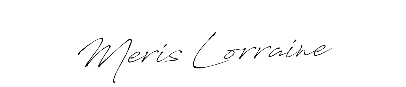 You should practise on your own different ways (Antro_Vectra) to write your name (Meris Lorraine) in signature. don't let someone else do it for you. Meris Lorraine signature style 6 images and pictures png