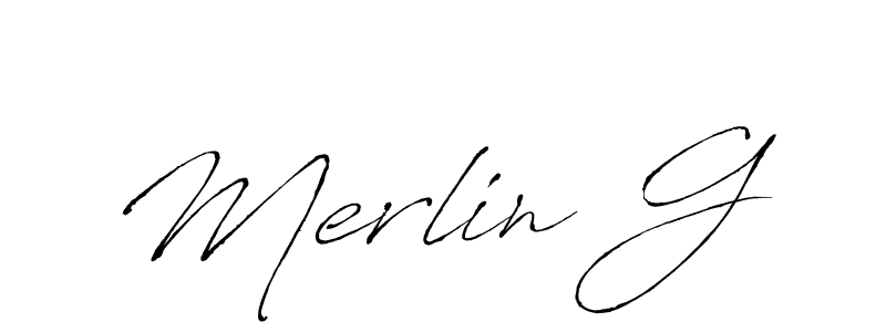 It looks lik you need a new signature style for name Merlin G. Design unique handwritten (Antro_Vectra) signature with our free signature maker in just a few clicks. Merlin G signature style 6 images and pictures png