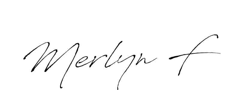 Also You can easily find your signature by using the search form. We will create Merlyn F name handwritten signature images for you free of cost using Antro_Vectra sign style. Merlyn F signature style 6 images and pictures png