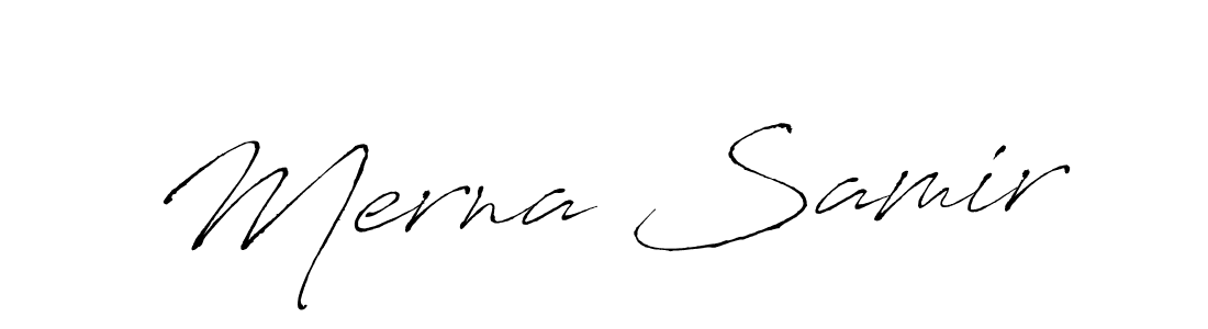 Also You can easily find your signature by using the search form. We will create Merna Samir name handwritten signature images for you free of cost using Antro_Vectra sign style. Merna Samir signature style 6 images and pictures png
