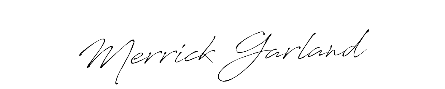 Make a beautiful signature design for name Merrick Garland. With this signature (Antro_Vectra) style, you can create a handwritten signature for free. Merrick Garland signature style 6 images and pictures png