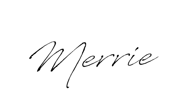 Merrie stylish signature style. Best Handwritten Sign (Antro_Vectra) for my name. Handwritten Signature Collection Ideas for my name Merrie. Merrie signature style 6 images and pictures png