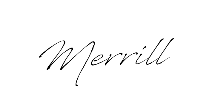 How to make Merrill name signature. Use Antro_Vectra style for creating short signs online. This is the latest handwritten sign. Merrill signature style 6 images and pictures png