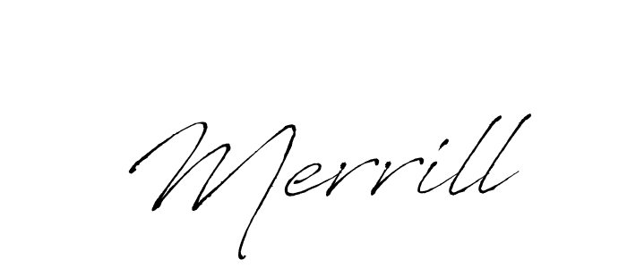 How to make Merrill name signature. Use Antro_Vectra style for creating short signs online. This is the latest handwritten sign. Merrill signature style 6 images and pictures png