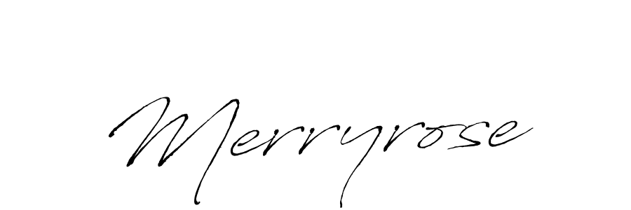 Make a beautiful signature design for name Merryrose. With this signature (Antro_Vectra) style, you can create a handwritten signature for free. Merryrose signature style 6 images and pictures png