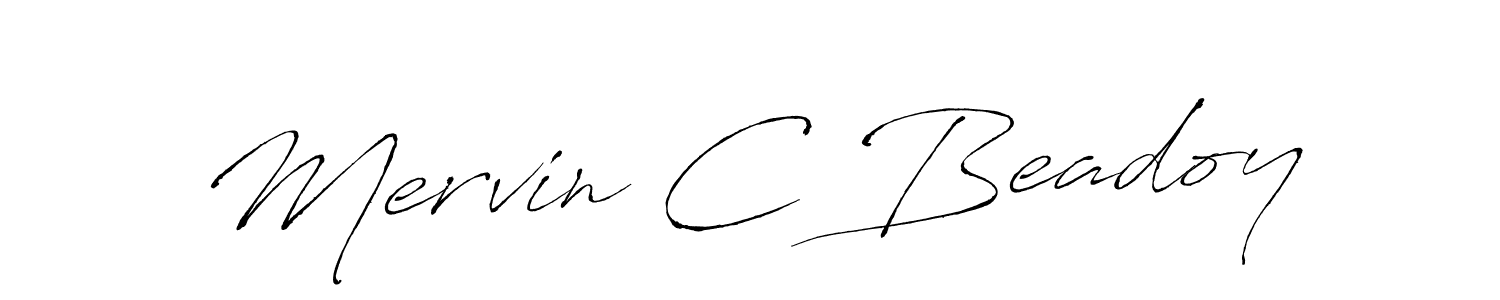 Mervin C Beadoy stylish signature style. Best Handwritten Sign (Antro_Vectra) for my name. Handwritten Signature Collection Ideas for my name Mervin C Beadoy. Mervin C Beadoy signature style 6 images and pictures png