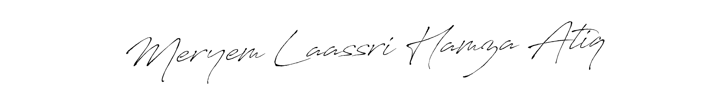 Here are the top 10 professional signature styles for the name Meryem Laassri Hamza Atiq. These are the best autograph styles you can use for your name. Meryem Laassri Hamza Atiq signature style 6 images and pictures png