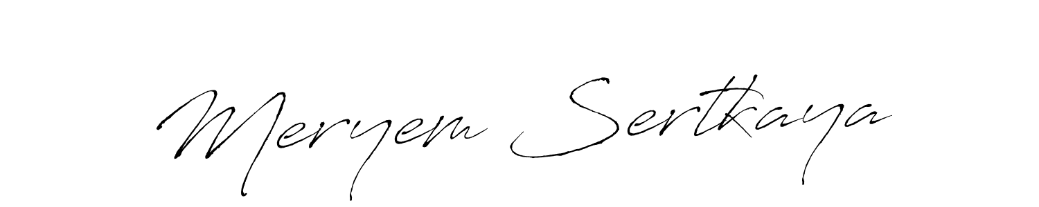 This is the best signature style for the Meryem Sertkaya name. Also you like these signature font (Antro_Vectra). Mix name signature. Meryem Sertkaya signature style 6 images and pictures png