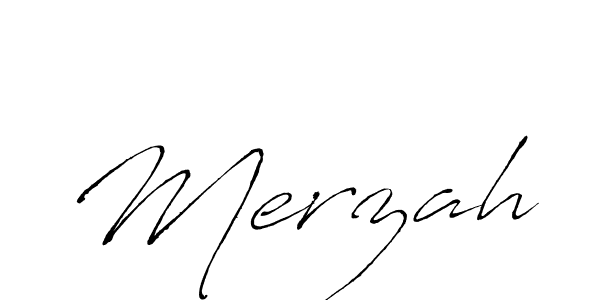 Use a signature maker to create a handwritten signature online. With this signature software, you can design (Antro_Vectra) your own signature for name Merzah. Merzah signature style 6 images and pictures png