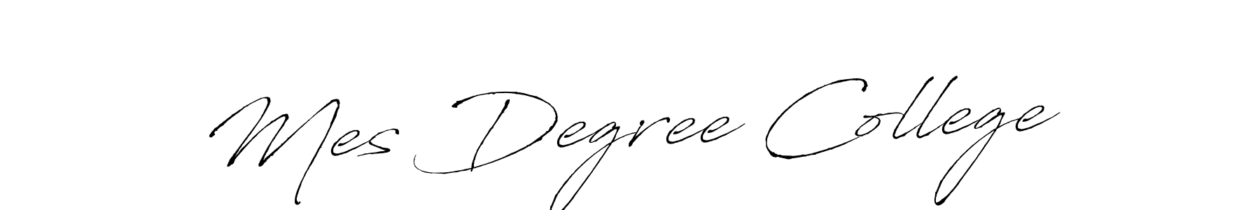 The best way (Antro_Vectra) to make a short signature is to pick only two or three words in your name. The name Mes Degree College include a total of six letters. For converting this name. Mes Degree College signature style 6 images and pictures png