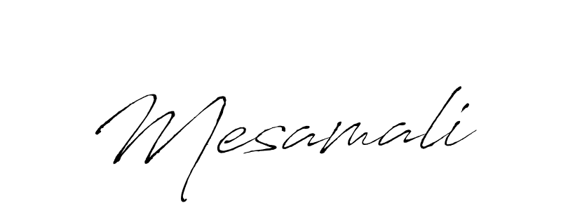 Create a beautiful signature design for name Mesamali. With this signature (Antro_Vectra) fonts, you can make a handwritten signature for free. Mesamali signature style 6 images and pictures png