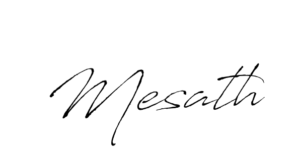 Make a beautiful signature design for name Mesath. With this signature (Antro_Vectra) style, you can create a handwritten signature for free. Mesath signature style 6 images and pictures png