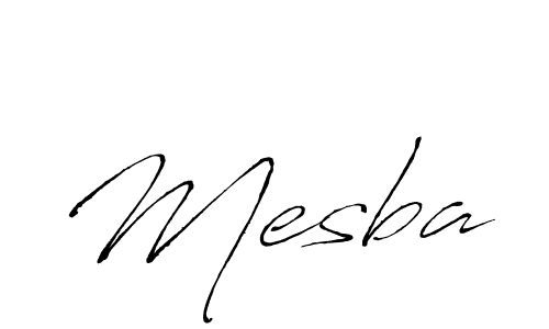 Design your own signature with our free online signature maker. With this signature software, you can create a handwritten (Antro_Vectra) signature for name Mesba. Mesba signature style 6 images and pictures png