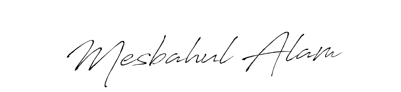 Make a beautiful signature design for name Mesbahul Alam. With this signature (Antro_Vectra) style, you can create a handwritten signature for free. Mesbahul Alam signature style 6 images and pictures png