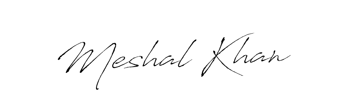 Design your own signature with our free online signature maker. With this signature software, you can create a handwritten (Antro_Vectra) signature for name Meshal Khan. Meshal Khan signature style 6 images and pictures png