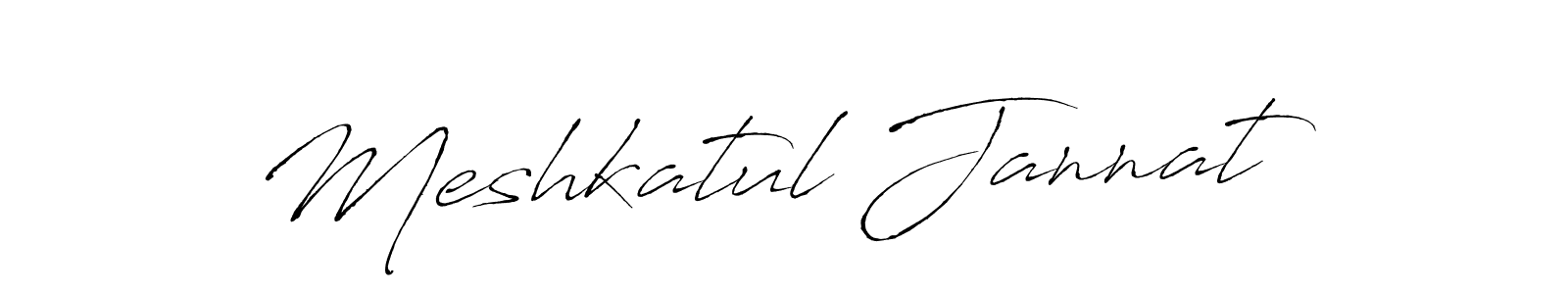 Make a beautiful signature design for name Meshkatul Jannat. With this signature (Antro_Vectra) style, you can create a handwritten signature for free. Meshkatul Jannat signature style 6 images and pictures png