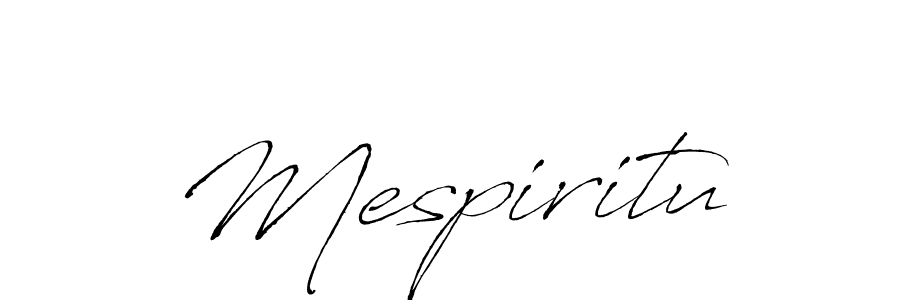 Create a beautiful signature design for name Mespiritu. With this signature (Antro_Vectra) fonts, you can make a handwritten signature for free. Mespiritu signature style 6 images and pictures png