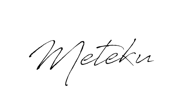 How to make Meteku signature? Antro_Vectra is a professional autograph style. Create handwritten signature for Meteku name. Meteku signature style 6 images and pictures png