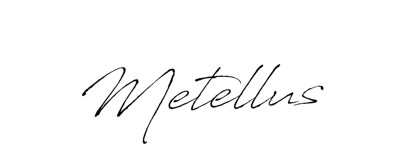 Make a beautiful signature design for name Metellus. With this signature (Antro_Vectra) style, you can create a handwritten signature for free. Metellus signature style 6 images and pictures png