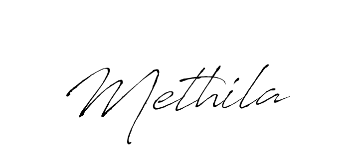 Make a beautiful signature design for name Methila. With this signature (Antro_Vectra) style, you can create a handwritten signature for free. Methila signature style 6 images and pictures png