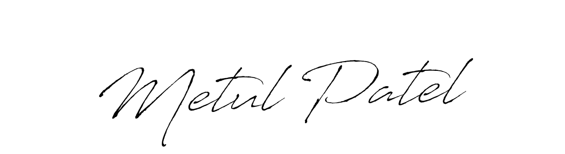 How to make Metul Patel name signature. Use Antro_Vectra style for creating short signs online. This is the latest handwritten sign. Metul Patel signature style 6 images and pictures png
