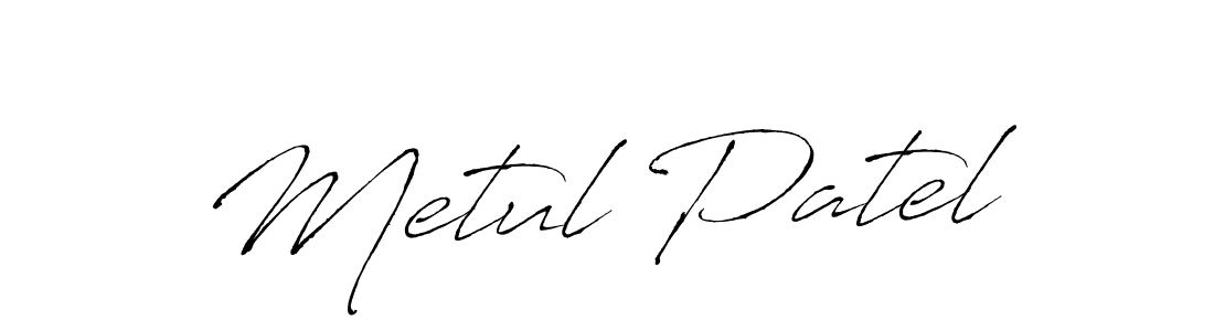 You should practise on your own different ways (Antro_Vectra) to write your name (Metul Patel) in signature. don't let someone else do it for you. Metul Patel signature style 6 images and pictures png