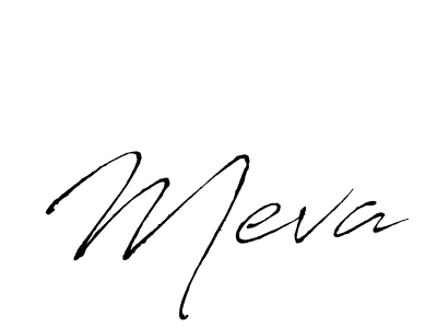 Make a beautiful signature design for name Meva. With this signature (Antro_Vectra) style, you can create a handwritten signature for free. Meva signature style 6 images and pictures png