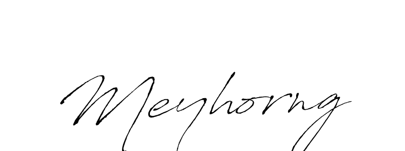 Use a signature maker to create a handwritten signature online. With this signature software, you can design (Antro_Vectra) your own signature for name Meyhorng. Meyhorng signature style 6 images and pictures png