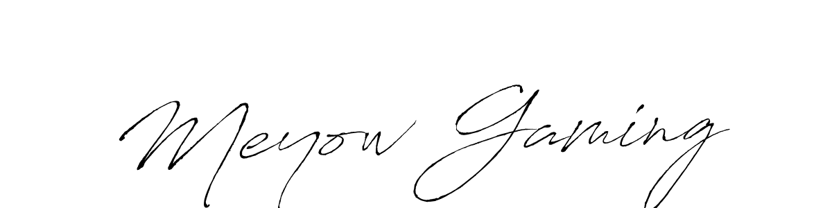It looks lik you need a new signature style for name Meyow Gaming. Design unique handwritten (Antro_Vectra) signature with our free signature maker in just a few clicks. Meyow Gaming signature style 6 images and pictures png