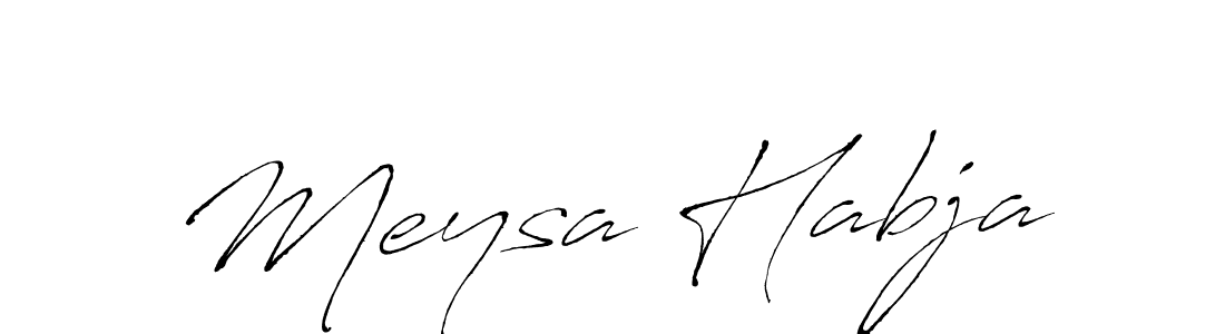 Similarly Antro_Vectra is the best handwritten signature design. Signature creator online .You can use it as an online autograph creator for name Meysa Habja. Meysa Habja signature style 6 images and pictures png
